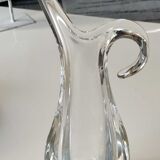 Soliflore vase in crystalline glass, by Flavio Poli for Art Vannes France. High 32 cm