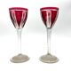 Paire de verre vin roemer en cristal rouge Saint Louis