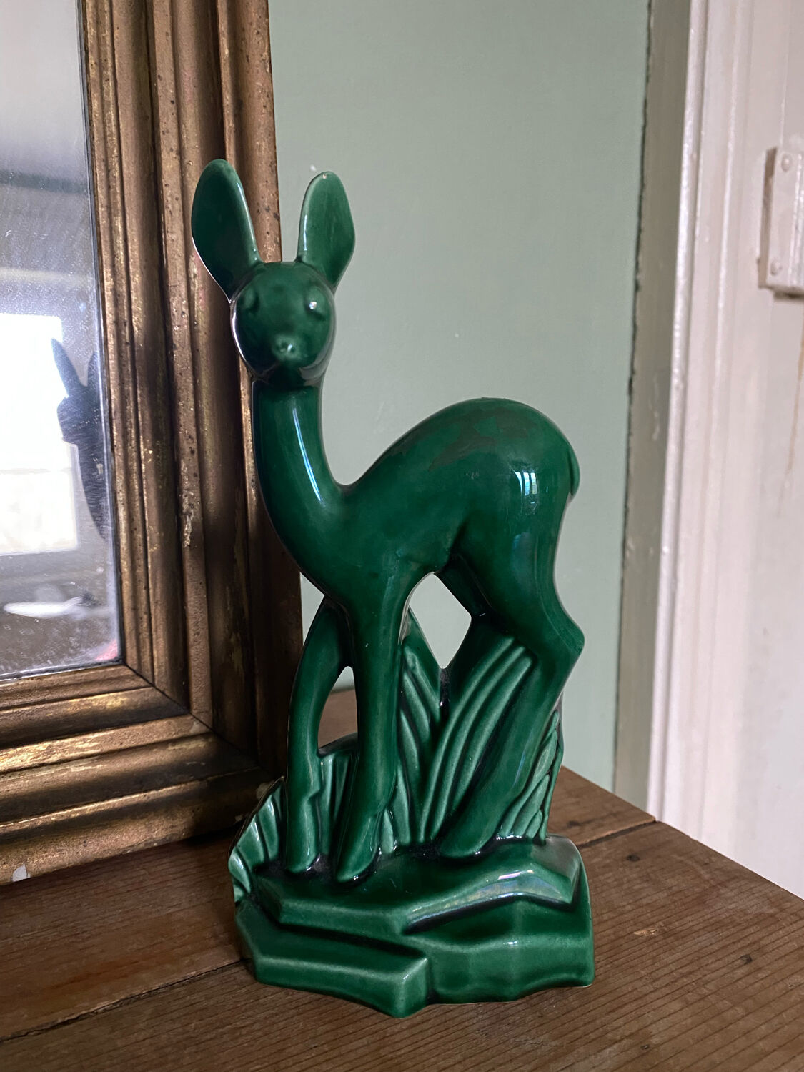 Antique doe in Saint Clément earthenware