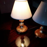 Bedside lamps duo marble