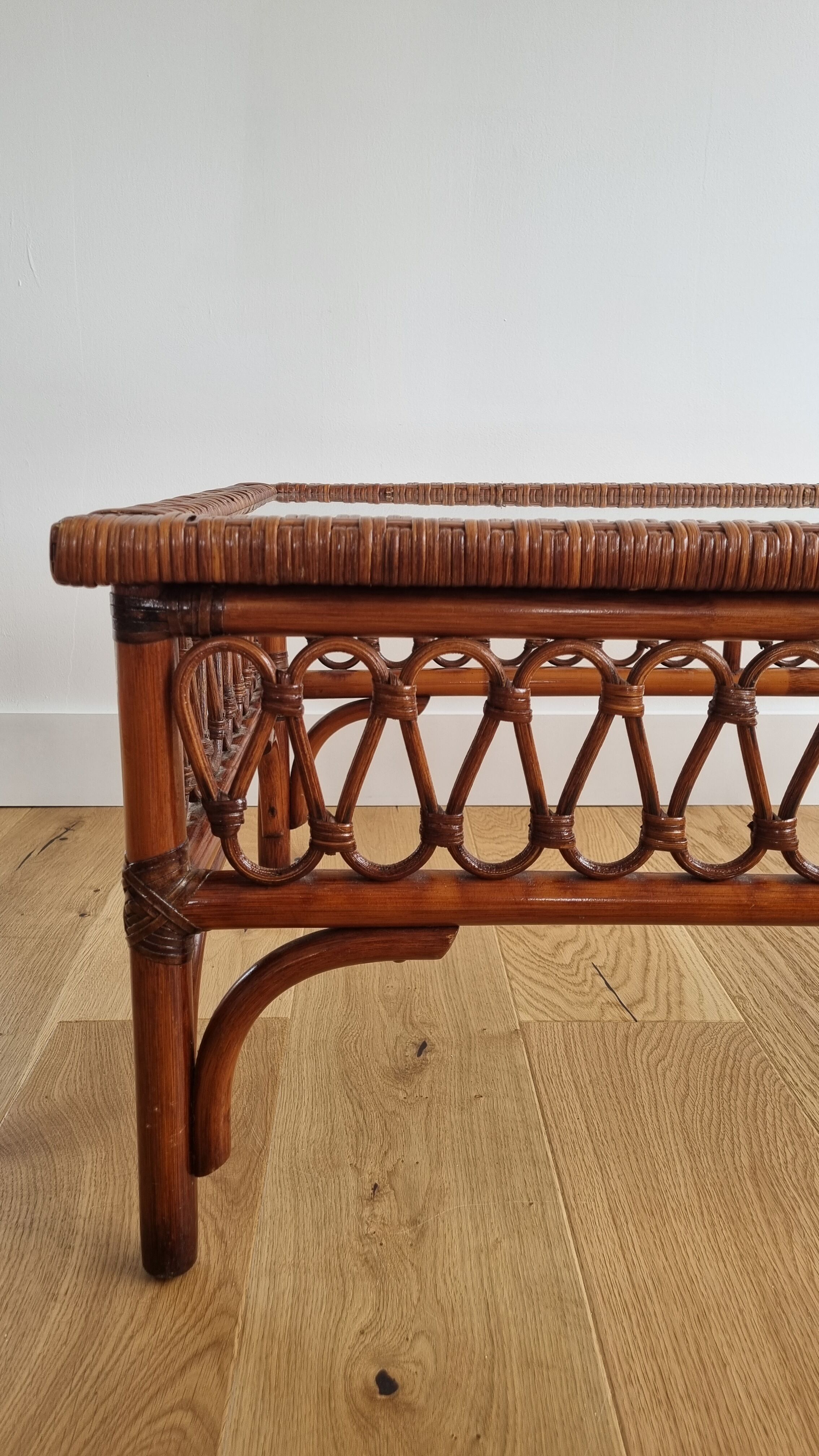 Vintage rattan coffee table