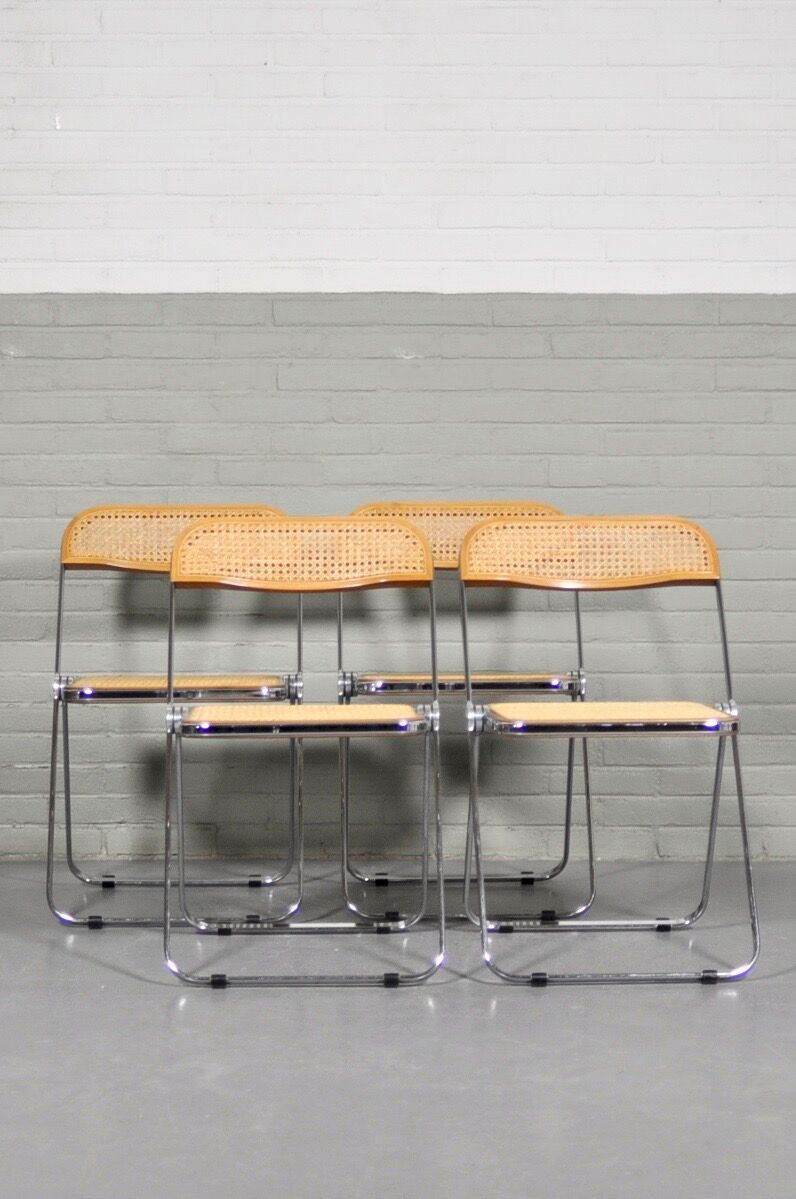 Four 'Plia' chairs by Giancarlo Piretti for Castelli