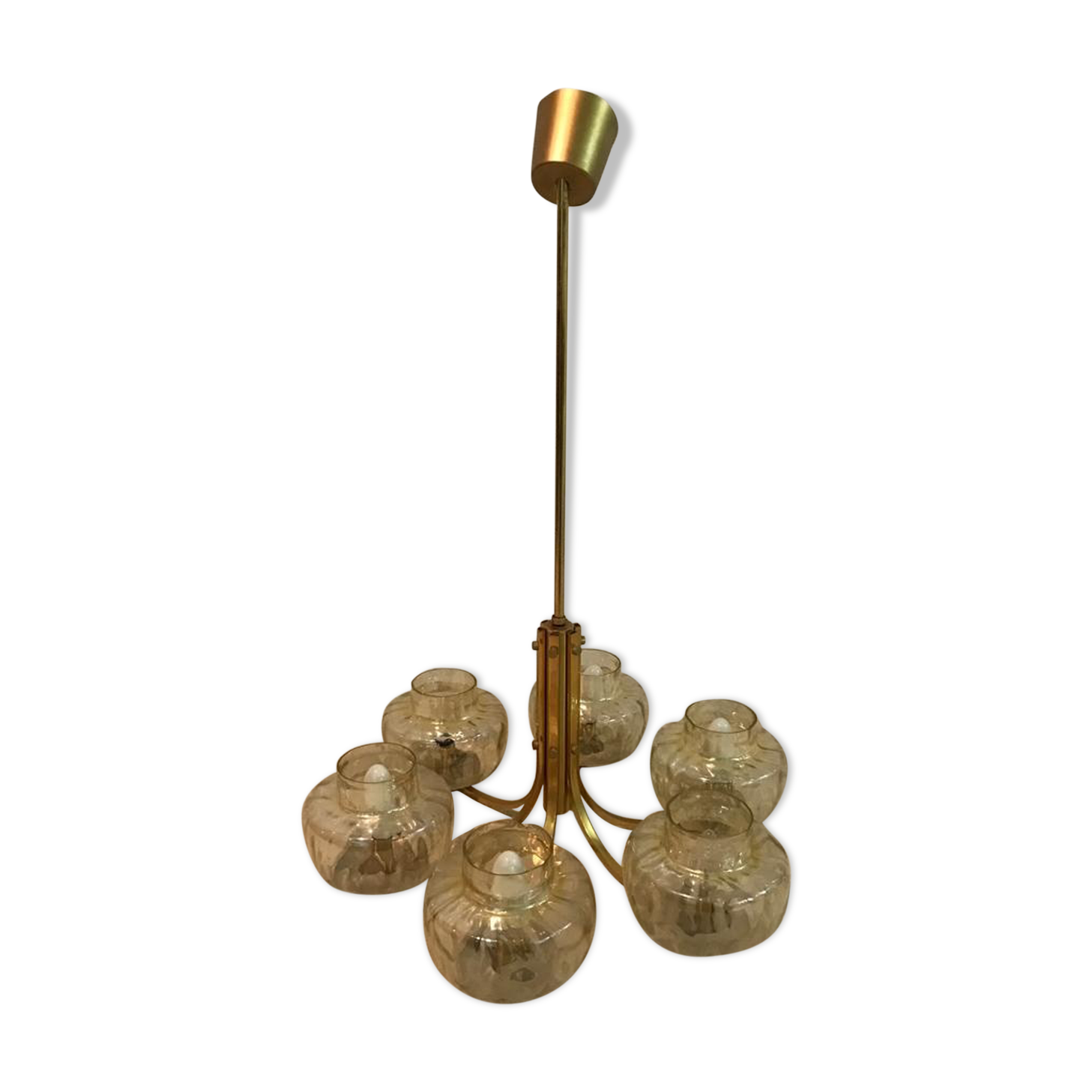 60s/70s brass chandelier