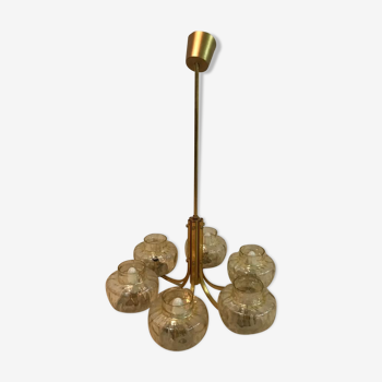 60s/70s brass chandelier