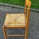 Paire de chaises en bois et paille – années 50-60