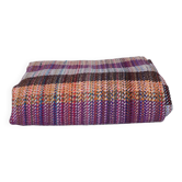Couverture khadi, tissé main en laine recyclé par Storie
