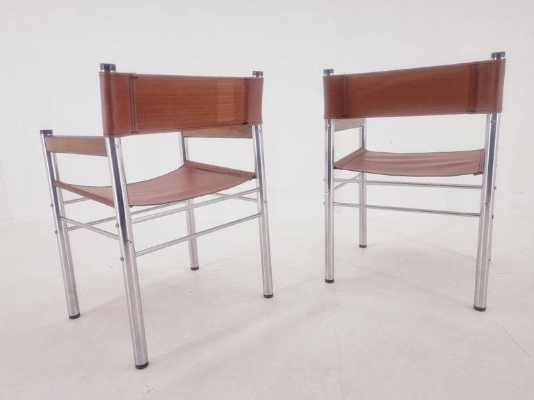 Pair of Rare Midcentury Tubular Design Armchairs, Germany, 1970s