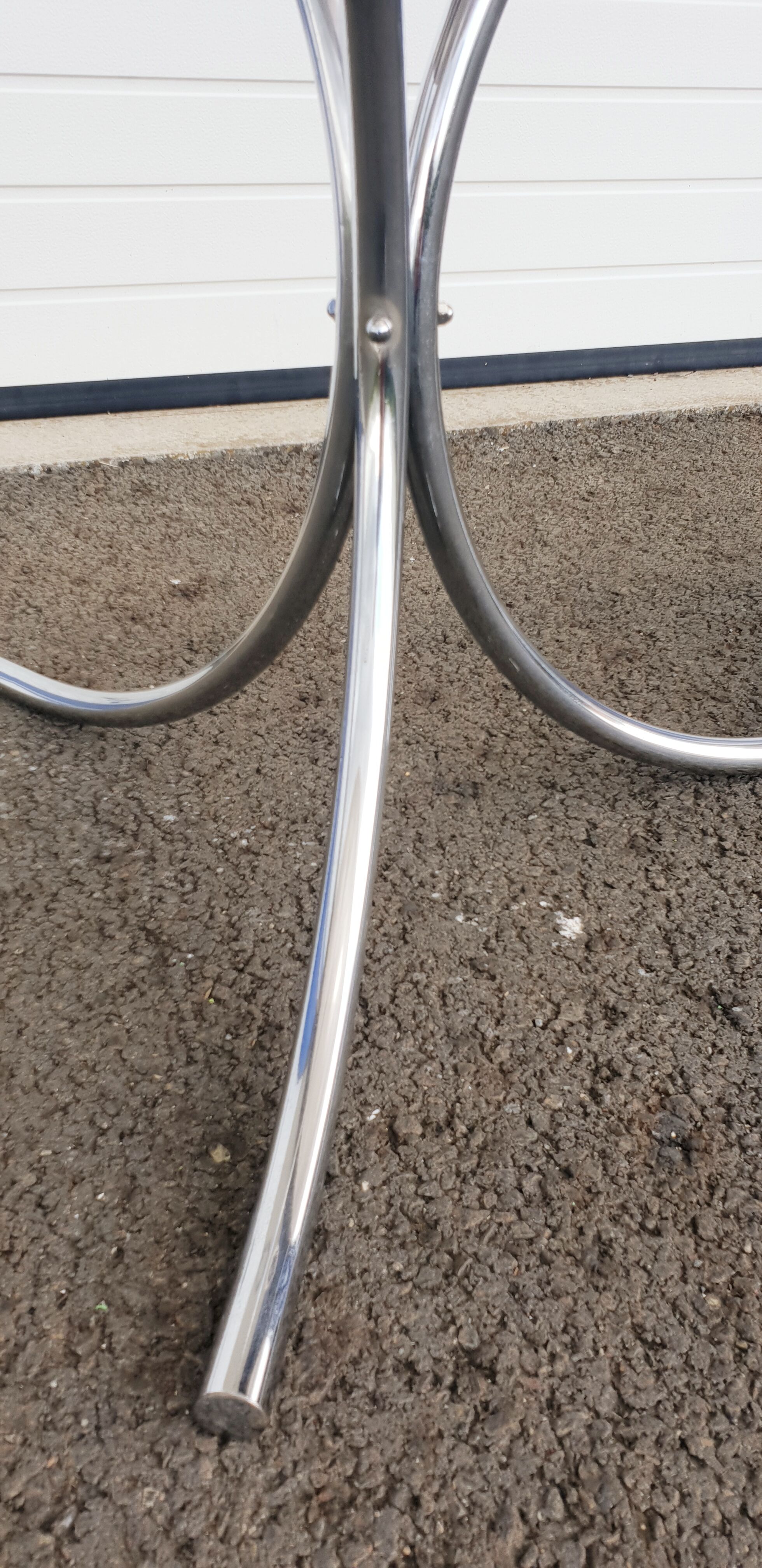 Vintage glass oval table