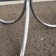 Vintage glass oval table