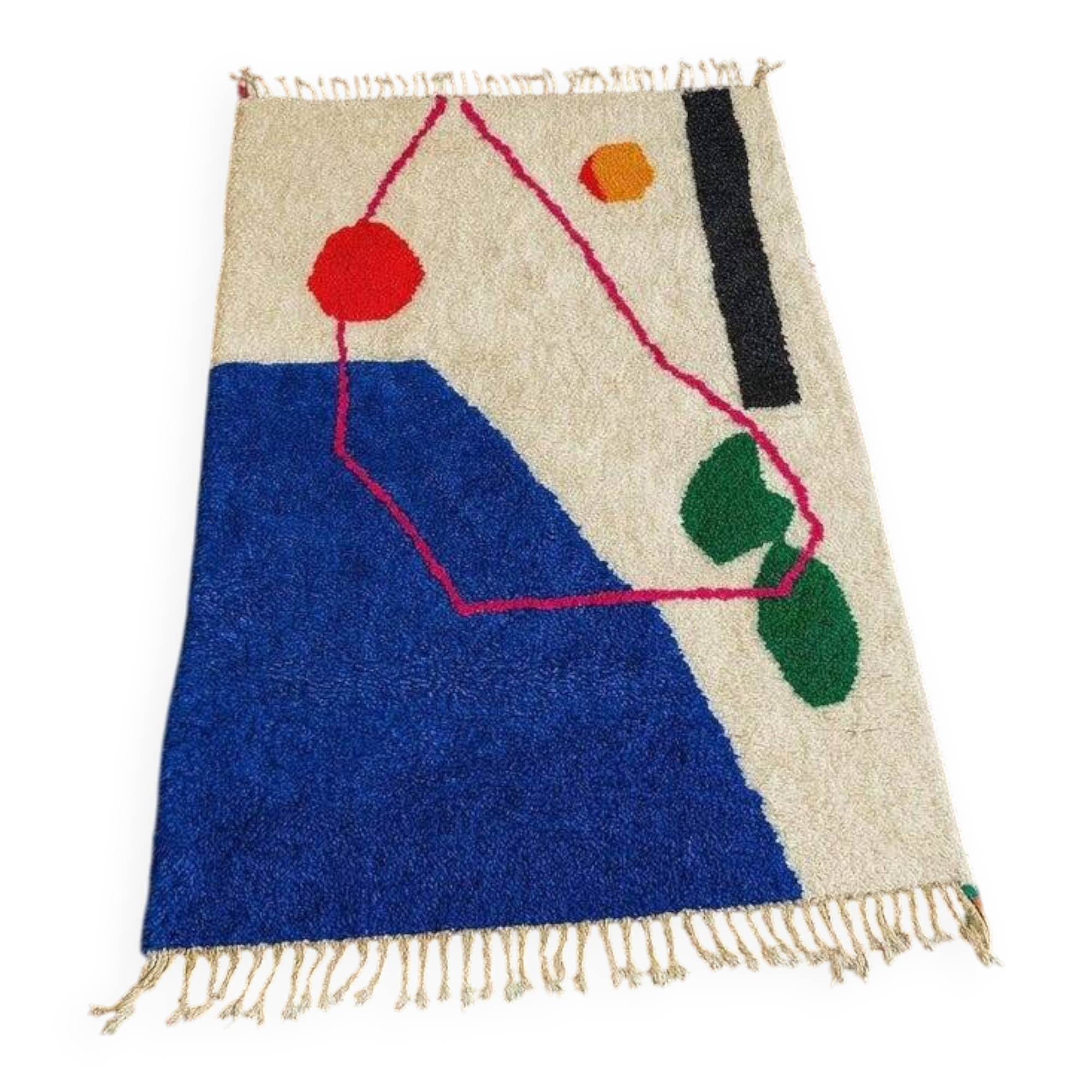 Tapis bérbere tissé en laine naturelle 100cmx200cm