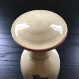 Stoneware carafe with floral decoration