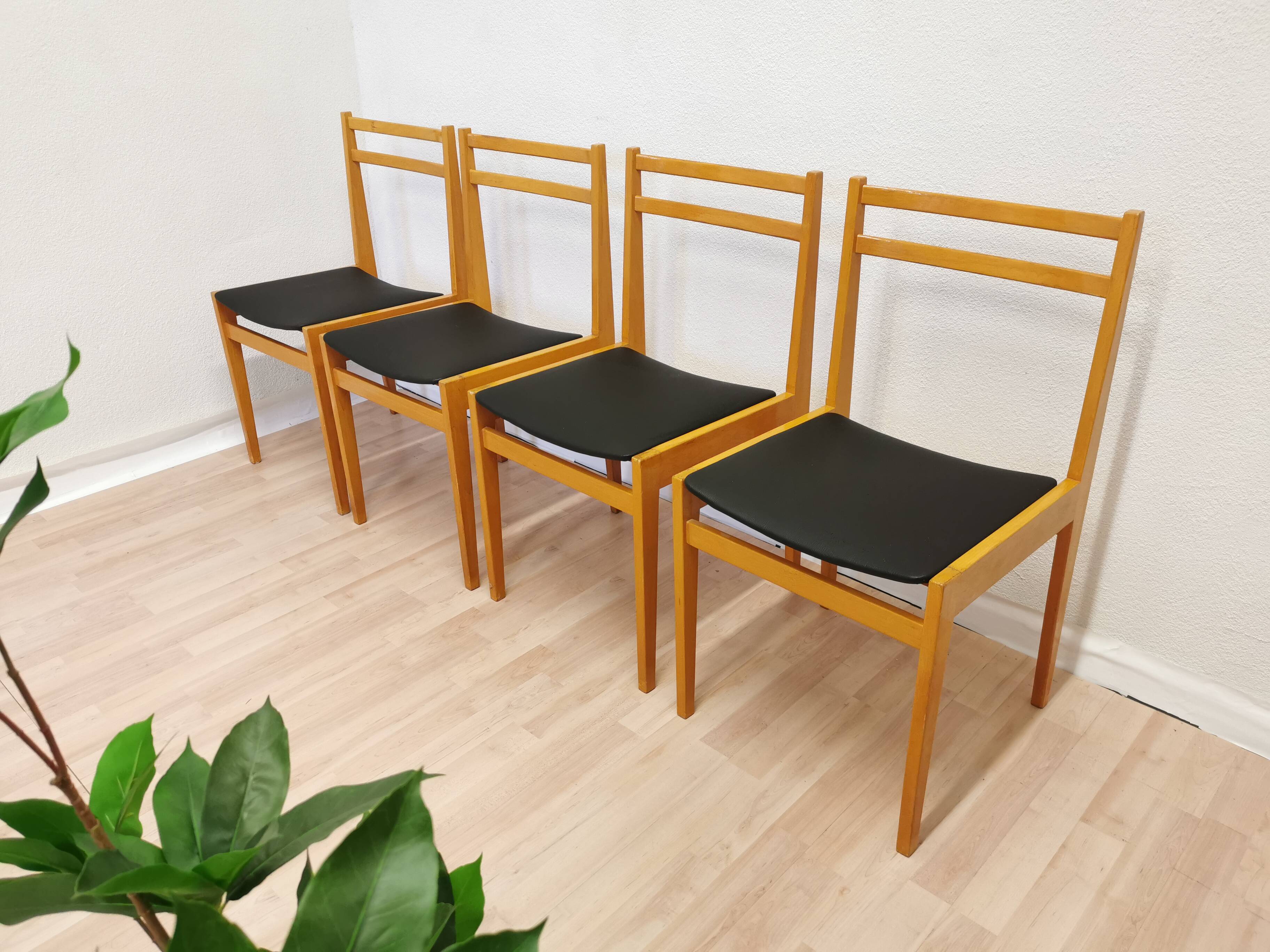 Chaises de salle à manger en bois scandinaves vintage - Branko Ursic STOL Kamnik, ensemble de 2
