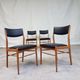 Vtg Set Of 4 Mid Century Dining Chairs Scandinavian Danish Design 60s 70s Retro