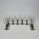 10 Bormioli Rocco Vintage Crystal Wine Glasses with Grooved Grey Stem
