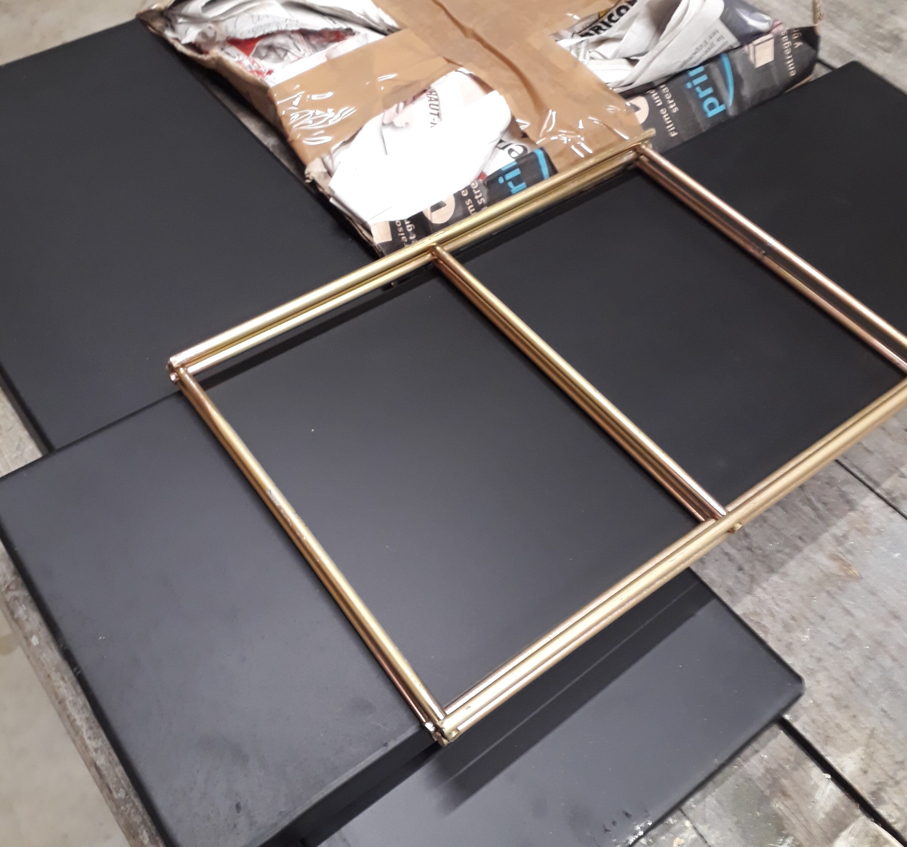 Wall-mounted Tomado showcase 1960