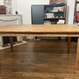 Raw wooden farm table