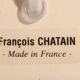 France pebble table lamp by François Chatain, 1980s