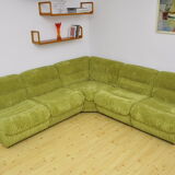 Mid-century corduroy modular sofa, 70s