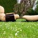 Armchair and its ottoman Safi/Marsala by Michel Ducaroy, edition Ligne Roset 1970
