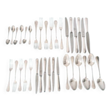 Antique Christofle Marot Bérain cutlery set – Silver-plated metal – 35 pieces for 6 people