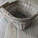 Antique wicker bike basket