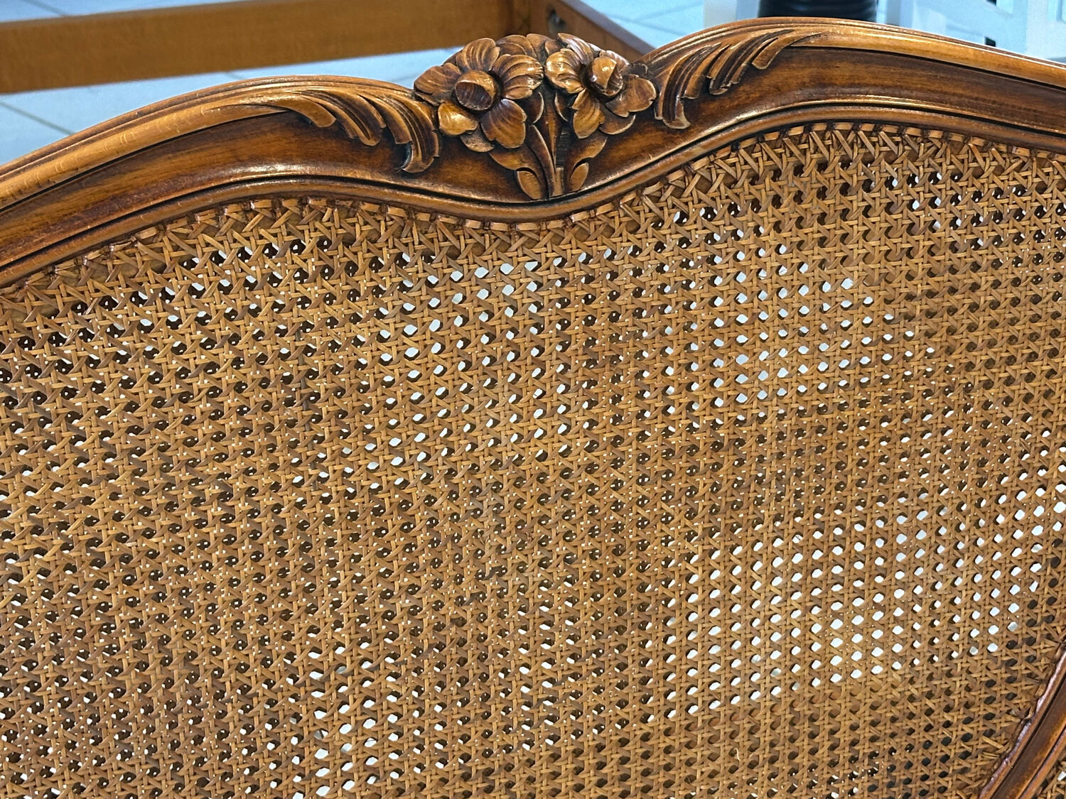 Lit basket in caning Louis XV style 1950