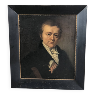 Antique Vintage Portrait Oil Painting of a Dutch Gentleman, 19th century