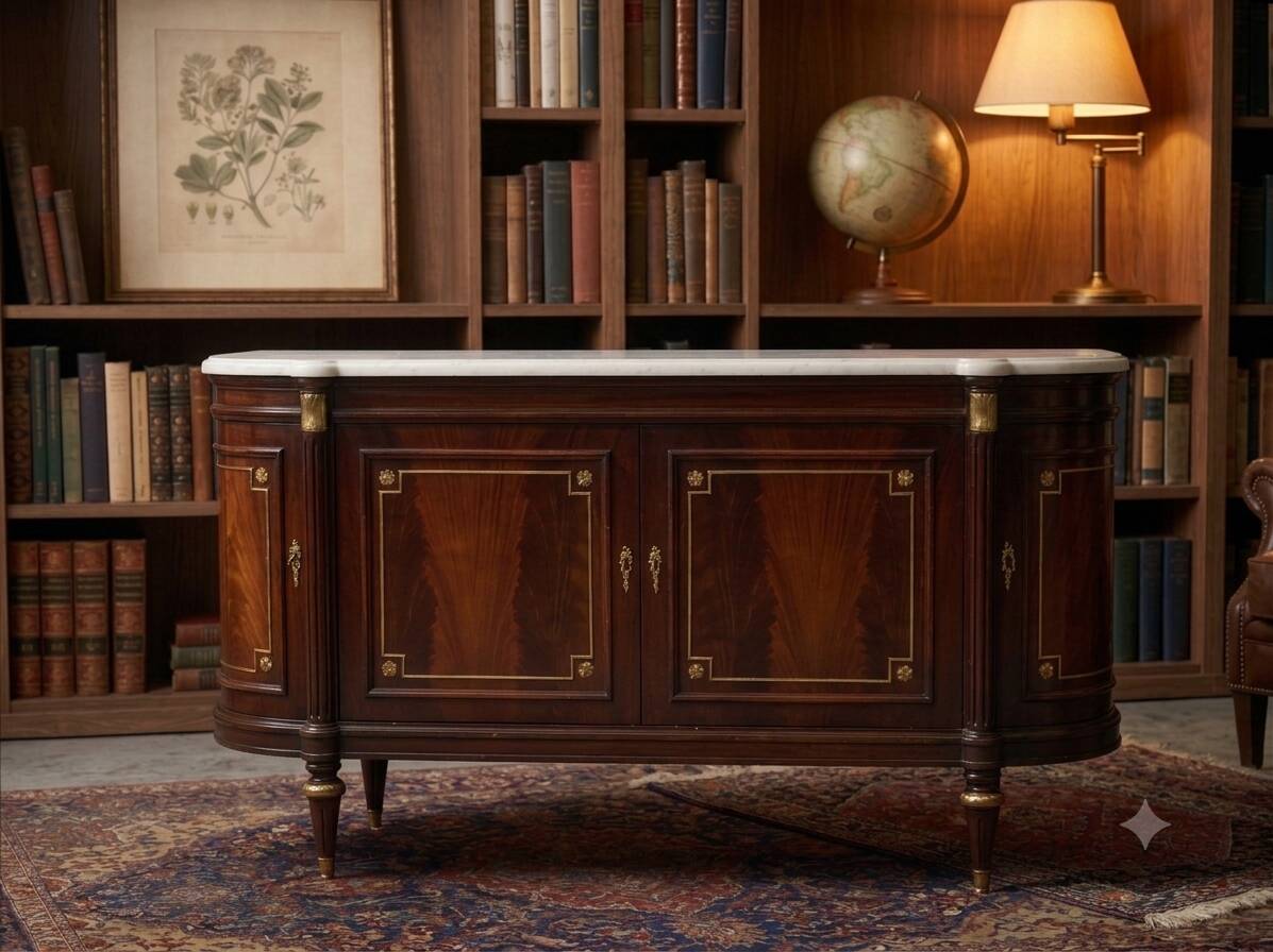Sideboard in Louis XVI style with a marble top
