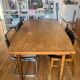 Scandinavian extendable wooden table