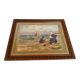 Grand tableau marine pêcheurs bateaux