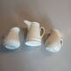 3 small antique porcelain pitchers/milk pots