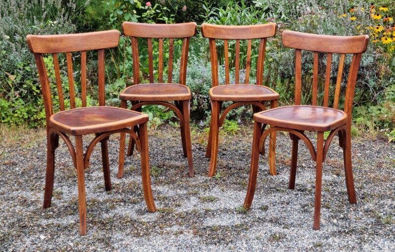 Set 4 chairs bistro Luterma 40s