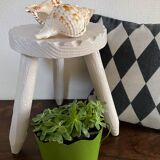 Painted brutalist stool