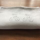 Tablecloth and 12 linen towels marked AA