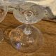 6 art deco champagne glasses with floral frieze