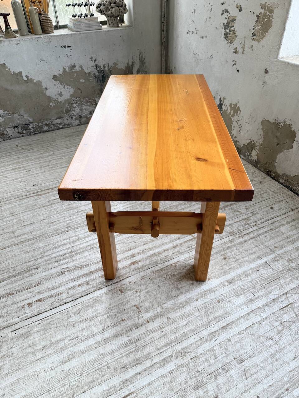Farmhouse table, mountain furniture from the 50s