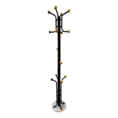 Golden metal coat rack with 14 hooks - 1970s