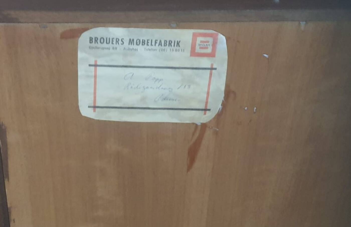 Large Danish high bookshelf in rosewood by Erik Brouer 1960.