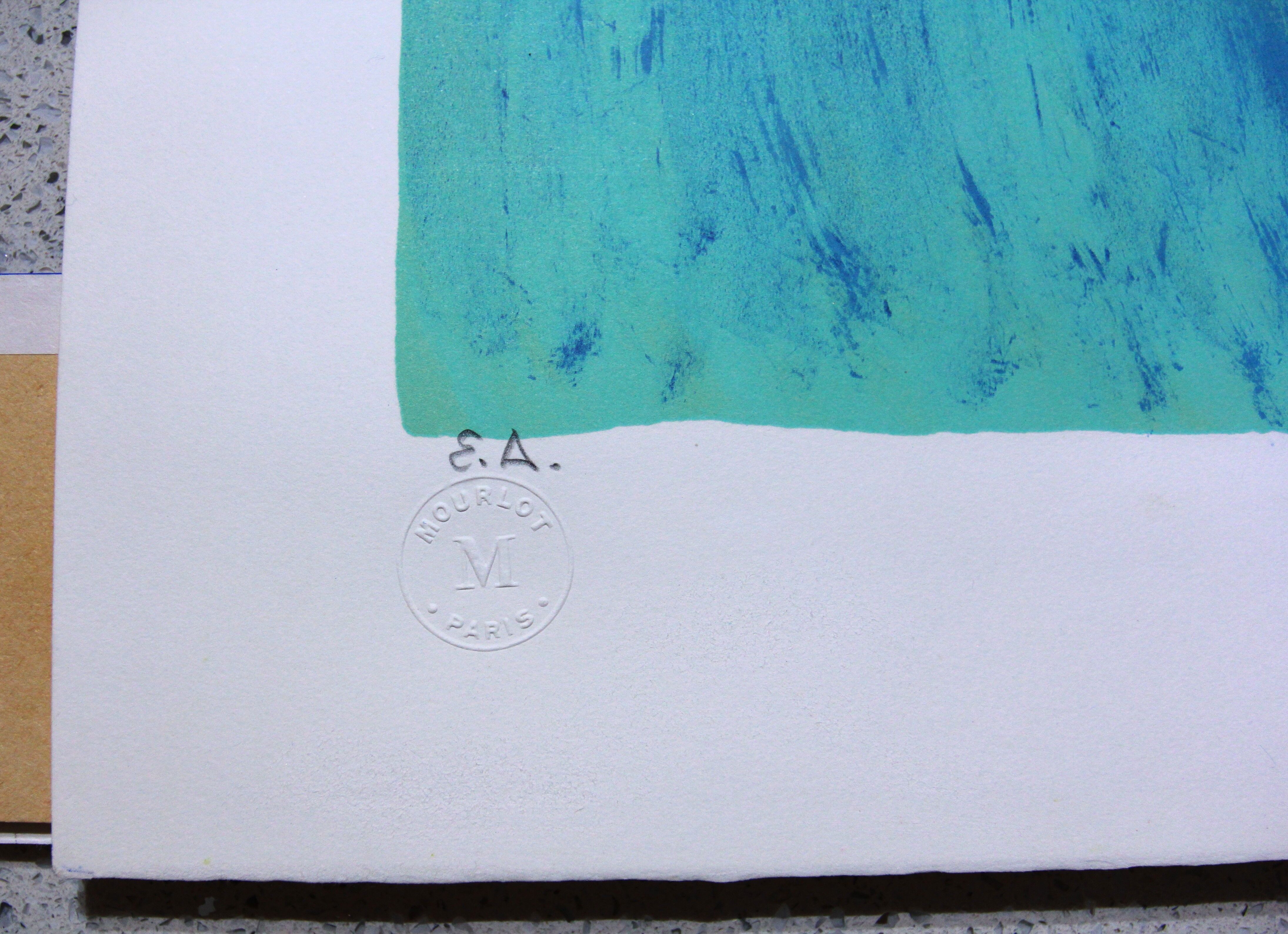 Bouquet of tulips, lithograph signed by Roger Mühl, printed by Mourlot, c. 1980-1990