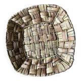 Green artisanal wicker basket