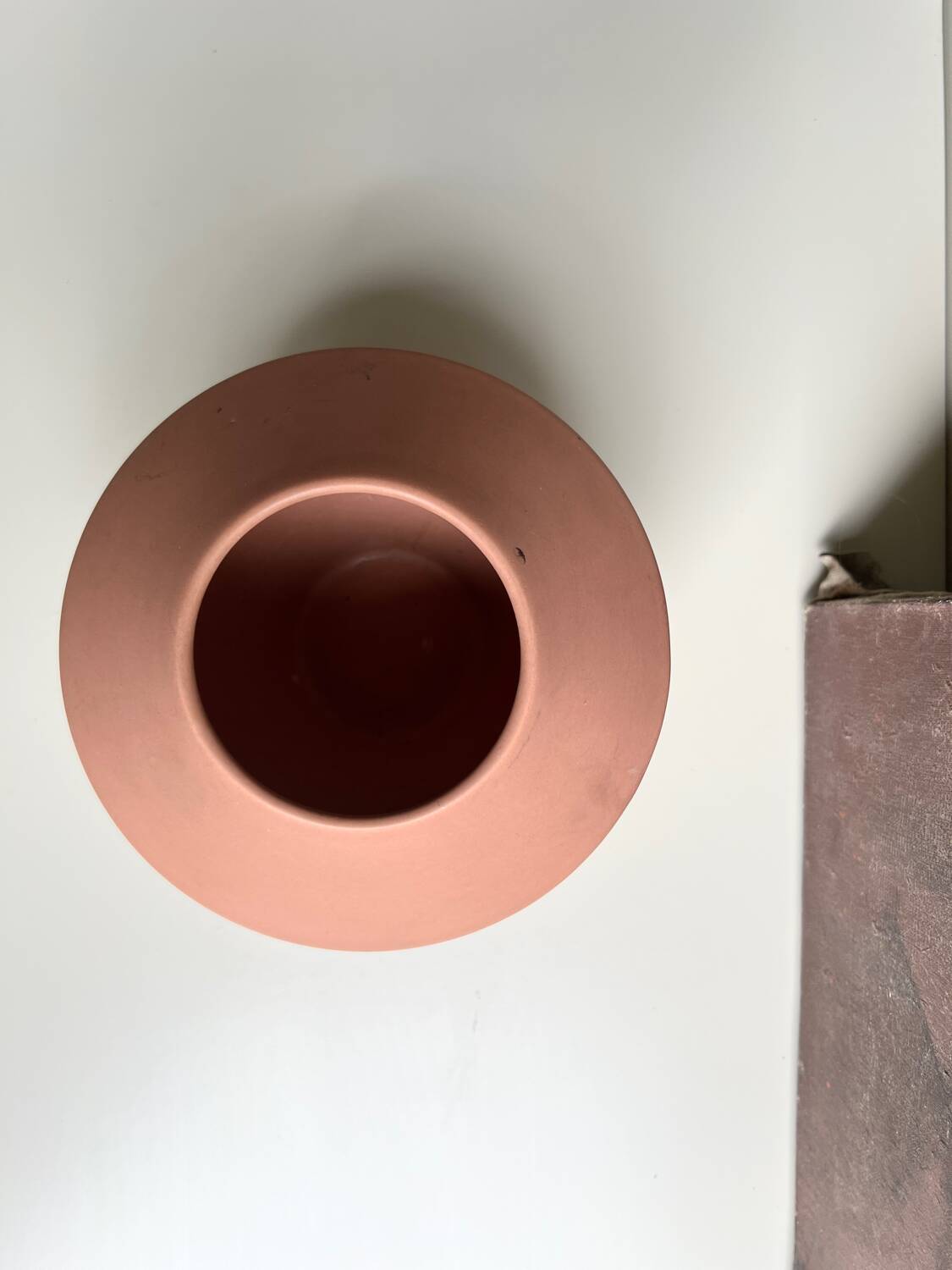 Sculptural vase in matte nude ceramic, Asa design 1980.
