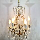 Cage Chandelier 6 Lights Bronze And Crystal
