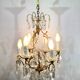 Cage Chandelier 6 Lights Bronze And Crystal