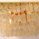 Novaresi Gold Plated Ceiling Lamp CH Serie 1970 Italy