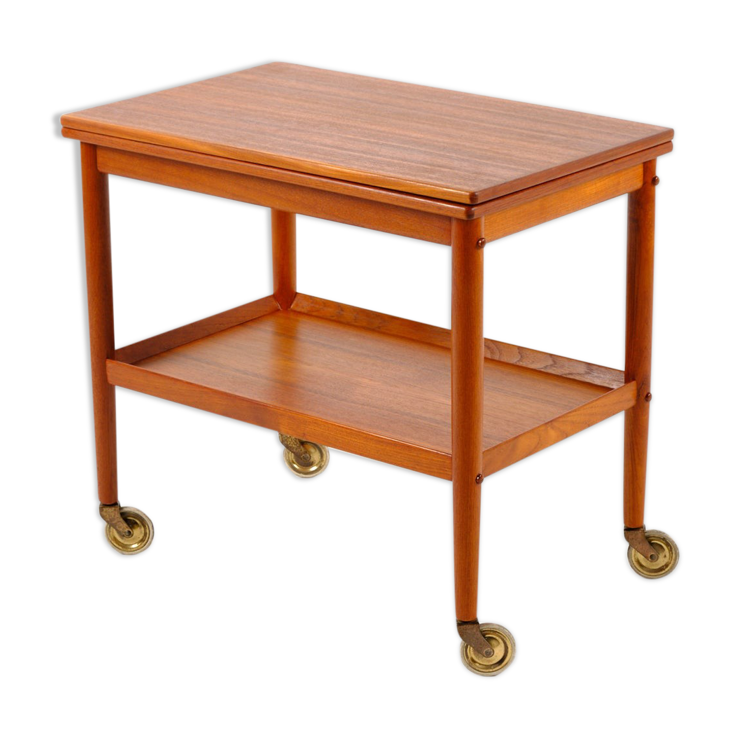 Tea cart with folding tray Poul Jeppesen Denmark circa 1965