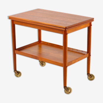 Tea cart with folding tray Poul Jeppesen Denmark circa 1965