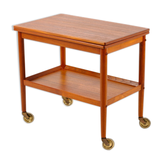 Tea cart with folding tray Poul Jeppesen Denmark circa 1965