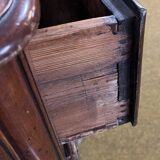 Curved Lyonnaise chest of drawers Louis XV period in solid walnut circa 1750