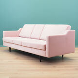 Pink velvet sofa, Danish design, 80's, production: Denmark