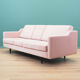 Pink velvet sofa, Danish design, 80's, production: Denmark